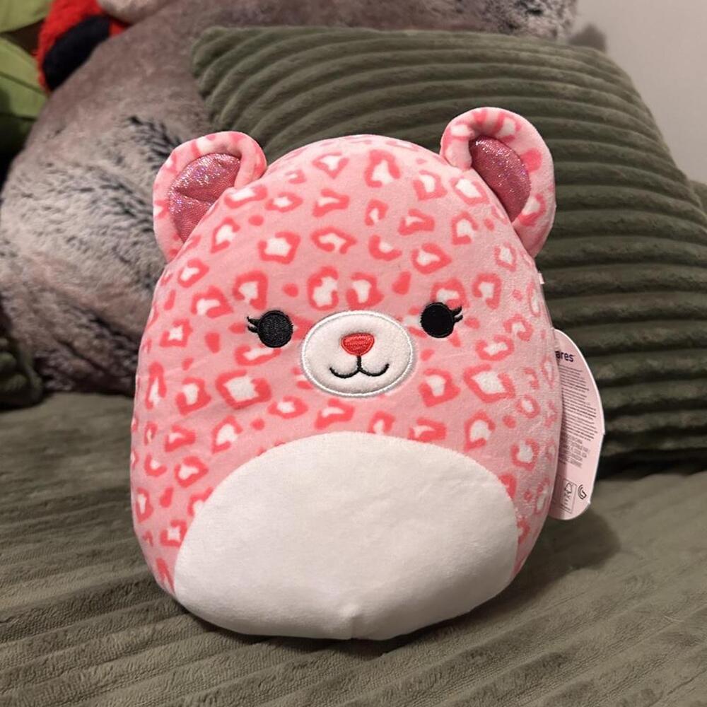 Squishmallows Antonella the Pink Cheetah 8" Plush – Rare Valentine Edition NWT